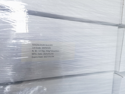 Paket angepasste Lebensmittelölfilterpulver Magnesiumsilikat Adsorbent CAS 1343-88-0